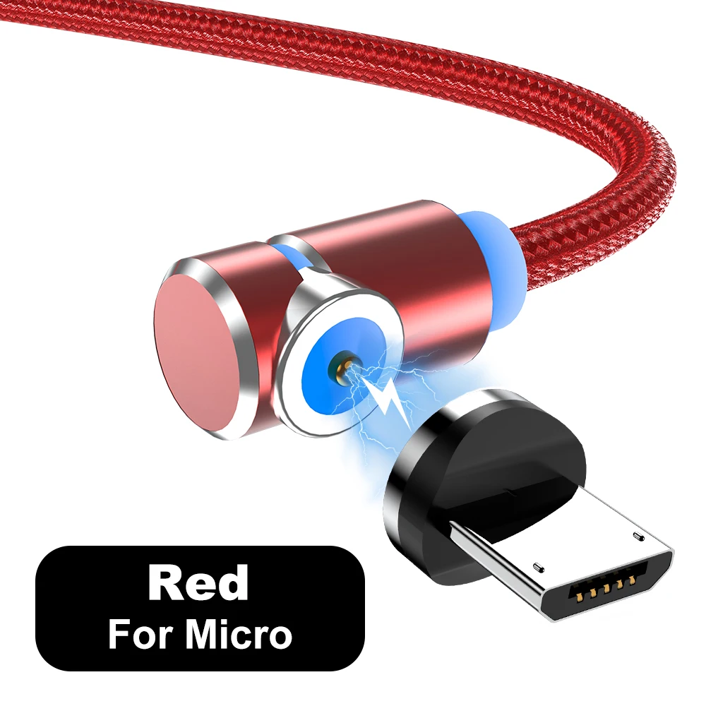 Vanniso Магнитный Micro USB кабель для быстрой зарядки usb type C кабель для samsung iphone X 8 Xiaomi Магнитный зарядный телефонный кабель USB шнур - Цвет: Red for Micro