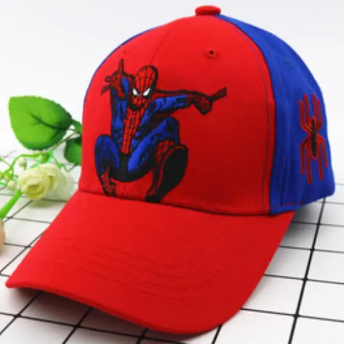 Детская хлопковая кепка с рисунком Человека-паука для мальчиков и девочек, шляпа в стиле хип-хоп, кепка для косплея Человека-паука, вечерние подарки на день рождения - Цвет: baseball hat