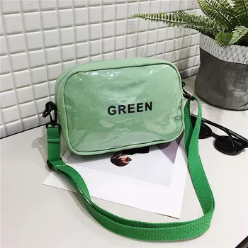 

2020 New Women Fashion Canvas+PVC Shoulder Bag Women's Messenger Bags Ladies Mini Letters Print Zipper Female Crossbody Bags