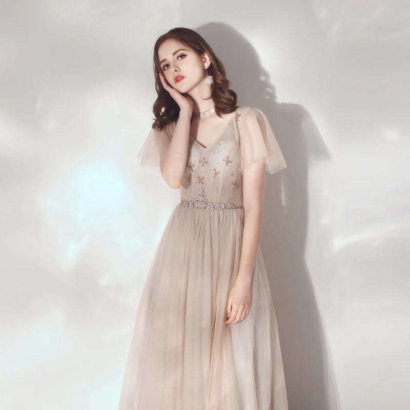 Осеннее Новое поступление, вечерние платья для выпускного вечера vestido de noiva sereia, вечернее фатиновое мягкое кружевное торжественное платье с бусинами