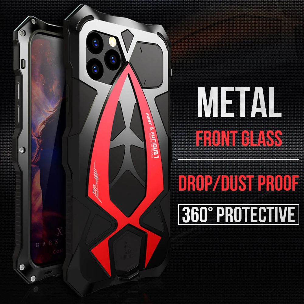 

Luxury 360 Heavy Duty Protection Shockproof armor Aluminum Metal Phone Case on the For iPhone 11 Pro Max x xr xs max Cover Coque