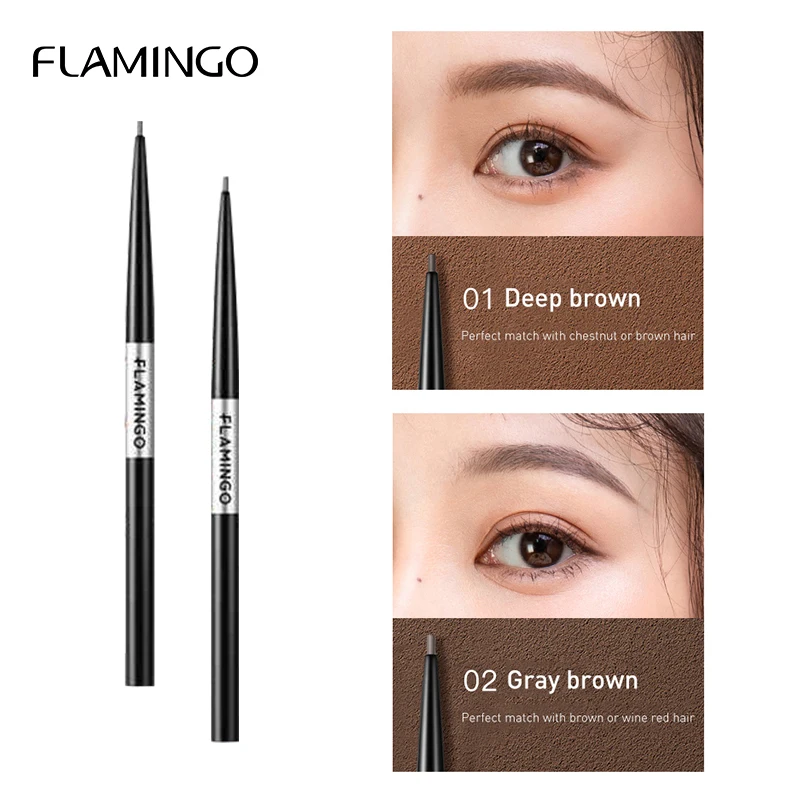 Профессиональный Водостойкий карандаш для бровей Flamingo Black долговечная