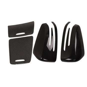 

4Pcs Car Accessories: 2Pcs Car Center Storage Box Panel Trim Ashtray Cover Car Stickers & 2Pcs Car Side Mirror Cover