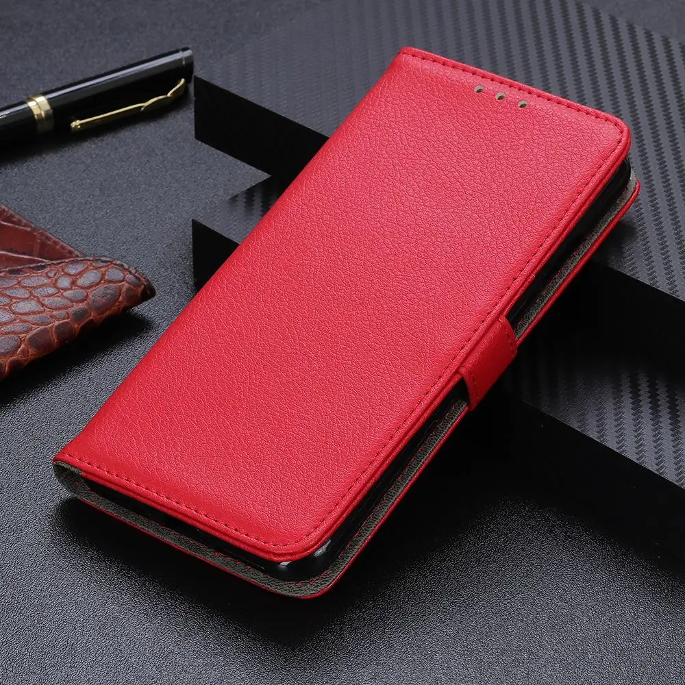 For Wiko Sunny 4 Plus Case Litchi Pattern PU Leather Wallet Type Folding Stand Card Slots Phone Protector Shockproof Bag Fundas | Мобильные