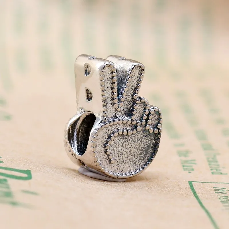 

Original 925 Sterling Silver Bead Creative Victory Gesture Beads Fit Pandora Women Bracelet & Necklace Diy Jewelry