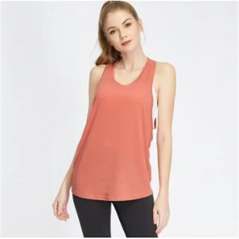 Весна лето новая свободная Спортивная Мода без рукавов Женская Футболка Йога Бег тренировки быстросохнущие женские топы