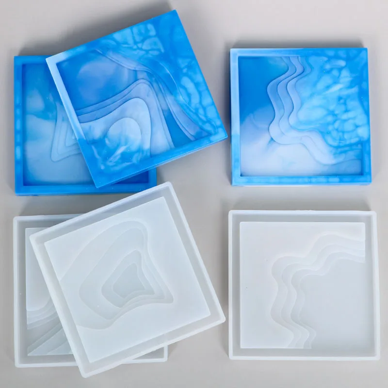 Ocean Tray Resin Mold Beach Island Painting Art DIY Crafts Silicone