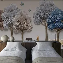 Diantu на заказ 3D настенная бумага тисненая Фортуна дерево Лось фон украшение стены живопись обои для стен 3 d