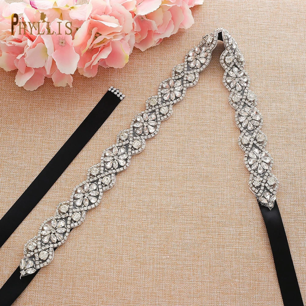 Cinturones plateados S07 para mujer, cinturones para vestidos de novia, cinturón de cristal para boda, cinturones de uso Formal, cinturones de maternidad, cinturón de fiesta para mujer|Cinturones de - AliExpress