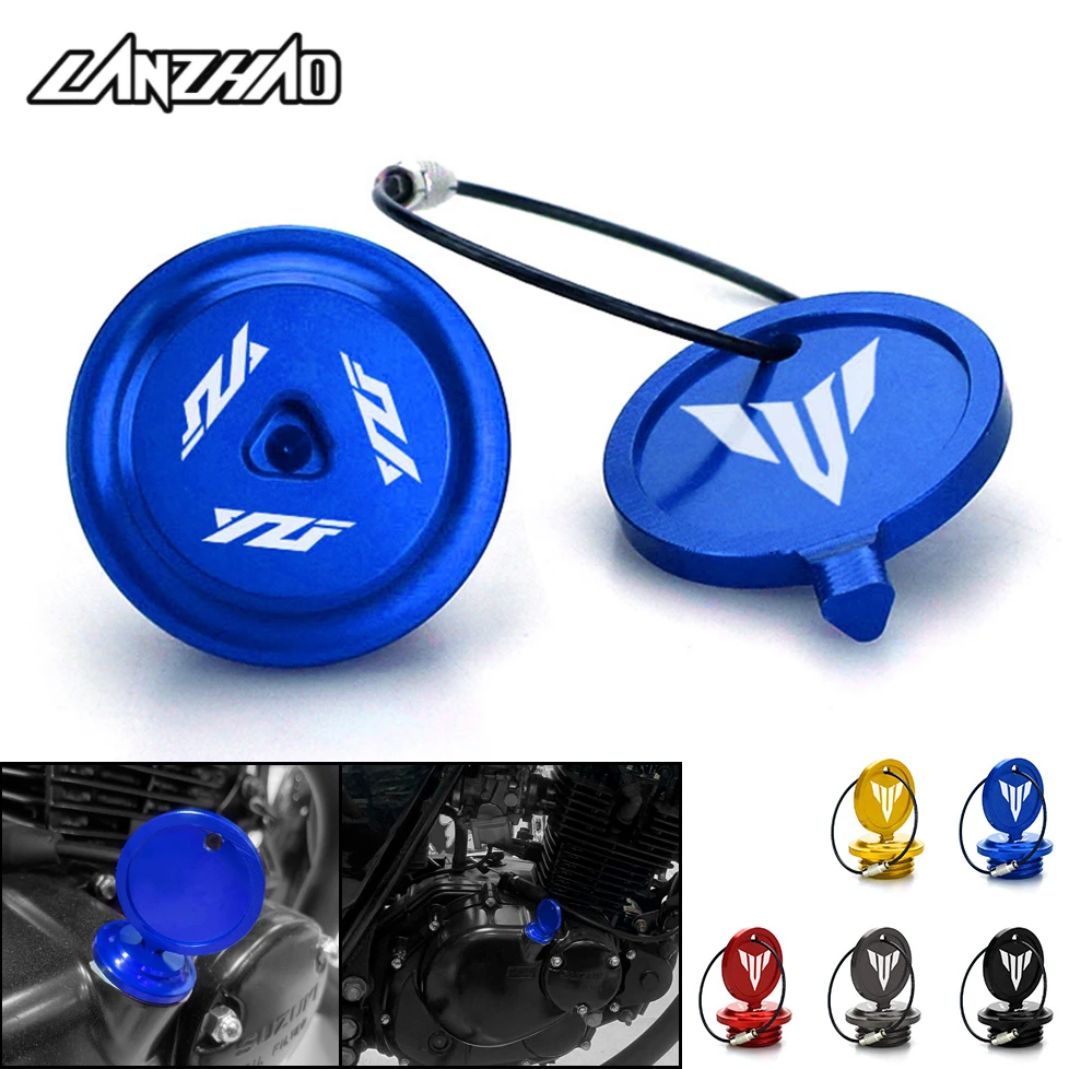 YZF Motorcycle Oil Drain Plug Engine Fuel Sump Cap M27 Nut with Key CNC Aluminum