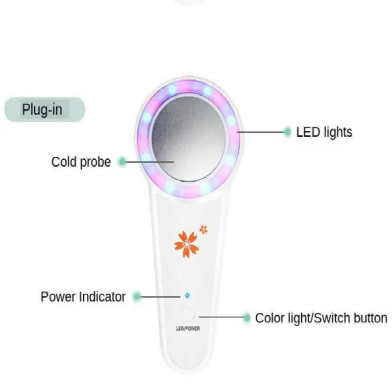  Hot Cold Hammer Cryotherapy Face Lifting Electric Anti Aging Skin Tightening Device Skin Rejuvenati