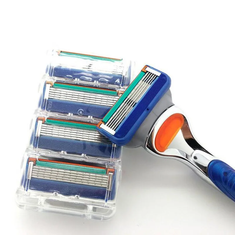 

4pcs/lot 5 Layer Blades Shaving Razor Blades for Men Fusion Power Shaver Blades Gillettee Proglide Shaving Blades Replacement