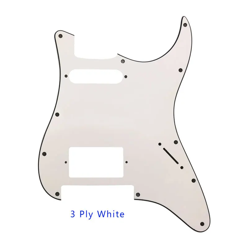 Custom Pleroo Guitar Pickguard-для нас 11 винтовых отверстий с Floyd Rose Tremolo Bridge PAF Humbucker HS pickguard без ручки управления - Цвет: 3Ply White