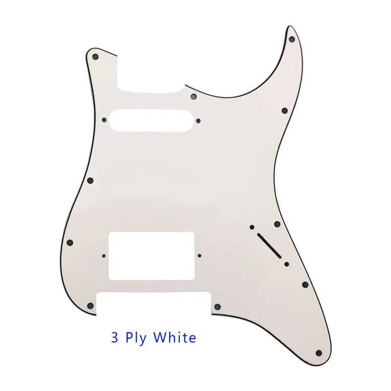 3Ply White Custom Pleroo Guitar Pickguard-для нас 11 винтовых отверстий с Floyd Rose Tremolo Bridge PAF Humbucker HS pickguard без ручки управления - Цвет: 3Ply White