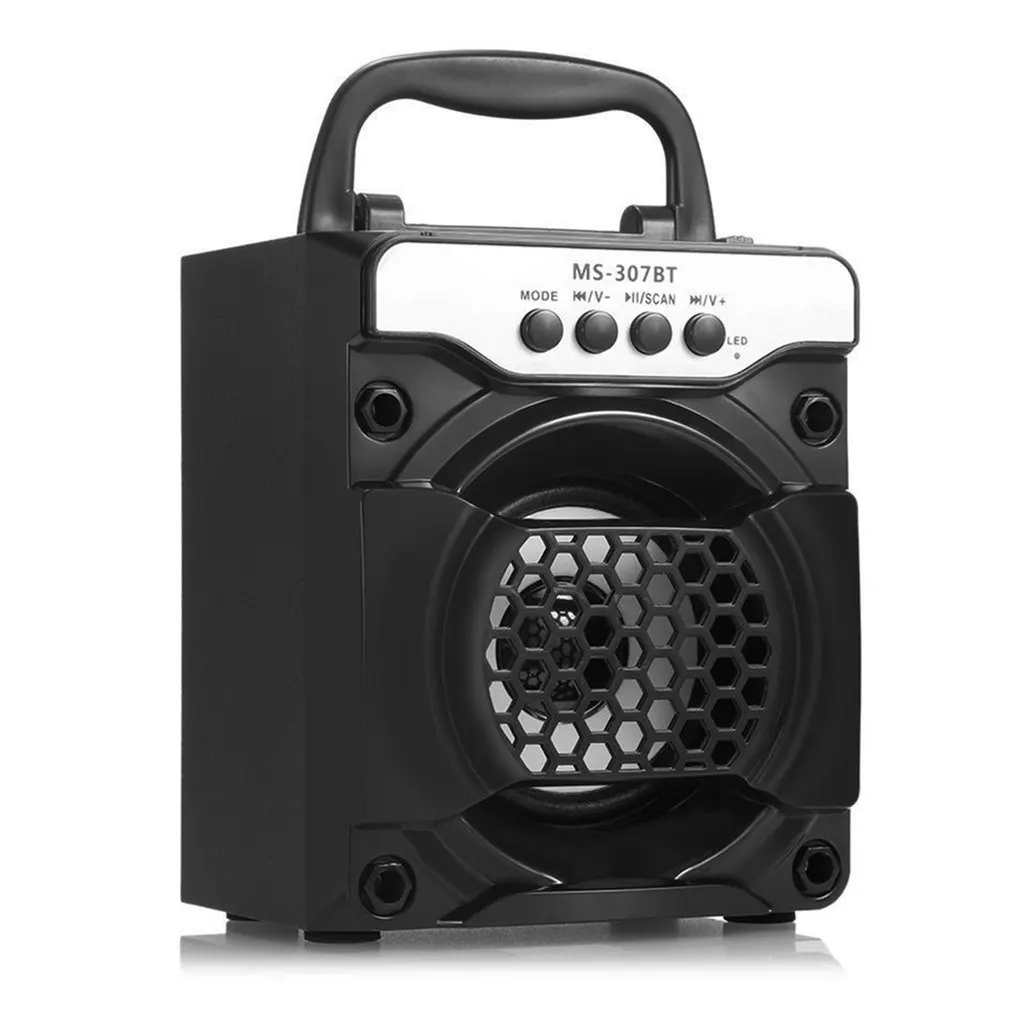 

MS-307BT Portable Wireless Speaker With LED Lights AUX USB2.0 Support TF Card For Outdoor And Indoor