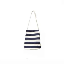 Лидер продаж, сумка на плечо, полосатая Холщовая Сумка, новая Мобильная женская сумка для покупок