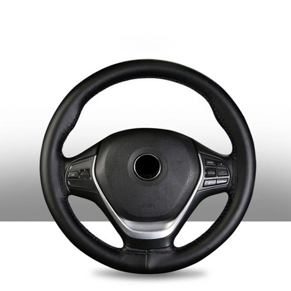 15 дюймов Натуральная кожа Плетеный чехол на руль для Mazda Axela аксессуары для салона автомобиля - Название цвета: Color 6