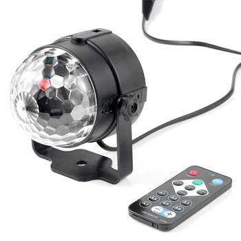 

Led RGB Stage Light 3W Led Magic Ball Lamp Wireless Remote Sound Activated Crystal Disco Globe Light Party KTV Bar AC85-265V
