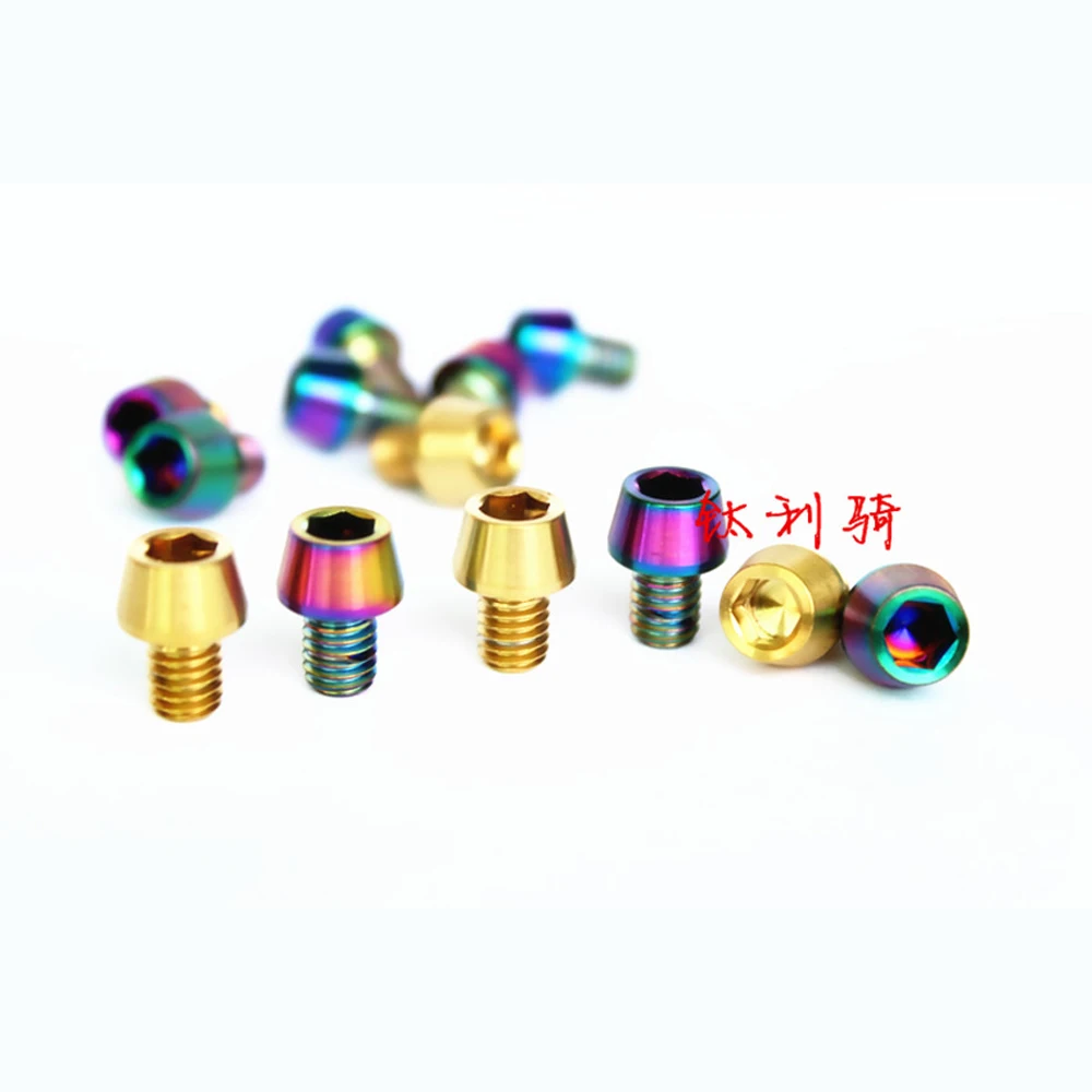 M5x9mm Ti Golden Rainbow GR5 титановые винты для велосипеда передний задний