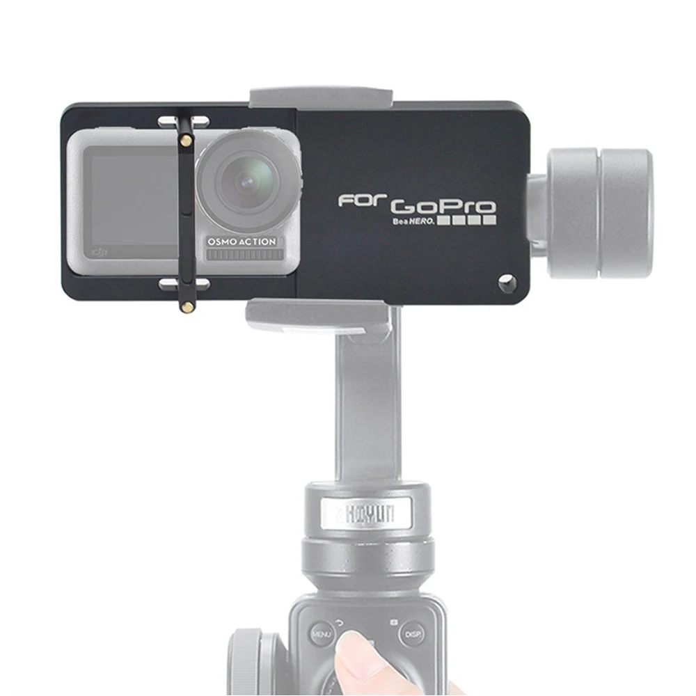 Action Camera Gimbal Adapter Mount Plate For DJI OSMO Mobile Smooth4 Stabilizer For GoPro HERO 7 6 AKASO E