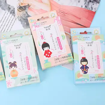 

5 Pcs/box Cartoon Fresh Wipes Boxed Cleaning Remover Non-woven Wipes Outdoor Portable Wet Wipe