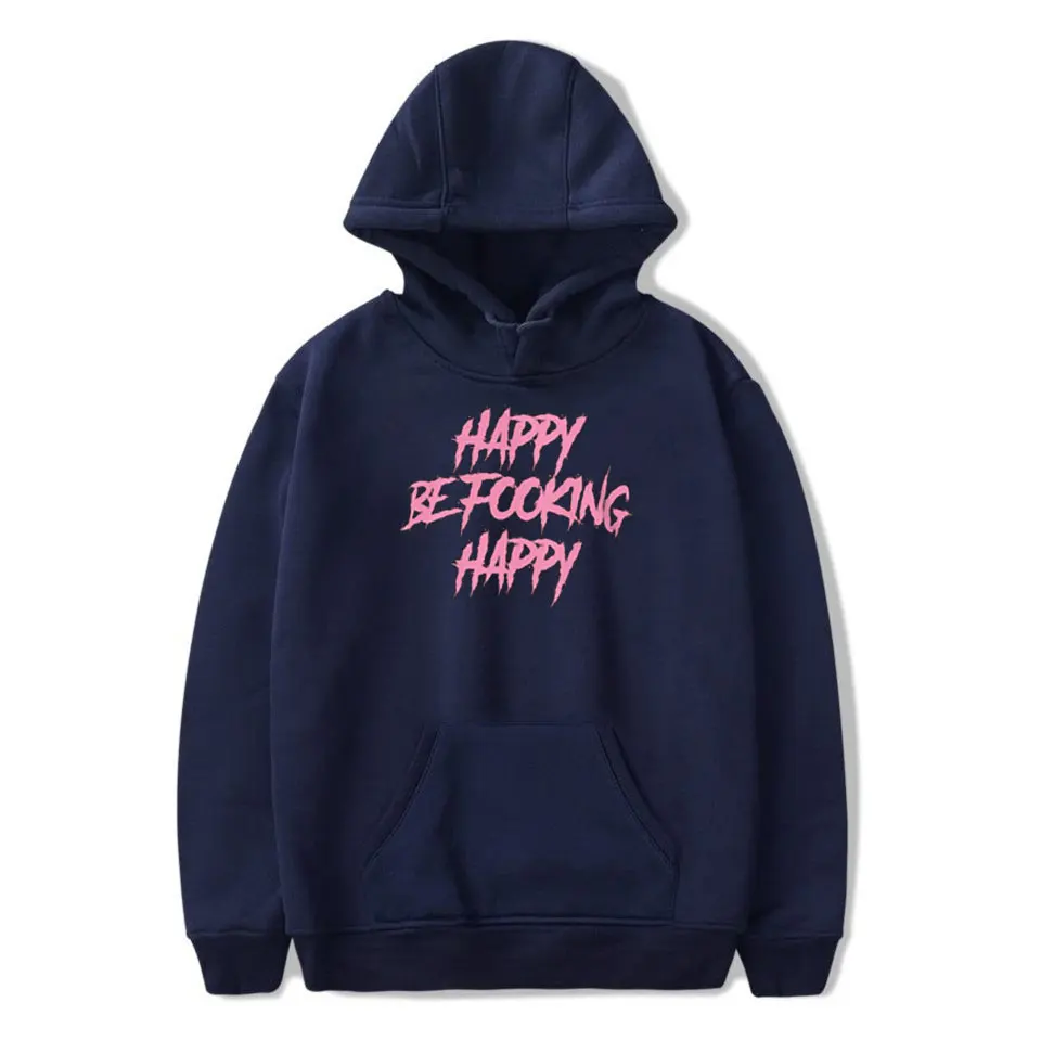 Хип-хоп yungblud be fooking happy print толстовки для мужчин/женщин новая толстовка с капюшоном Женская/Мужская одежда Повседневная Толстовка с капюшоном
