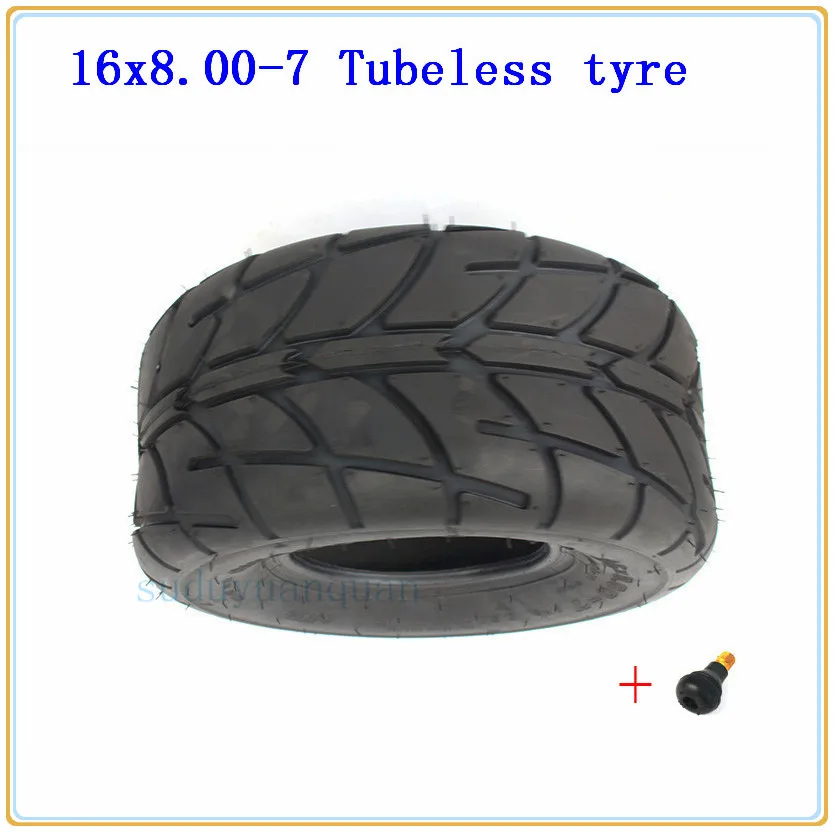 16x8. 00-7 бескамерные шины 16X8-7 износостойкие дорожные вакуумные шины подходит для пляжного автомобиля ATV Go-kart четырехколесные колесные диски