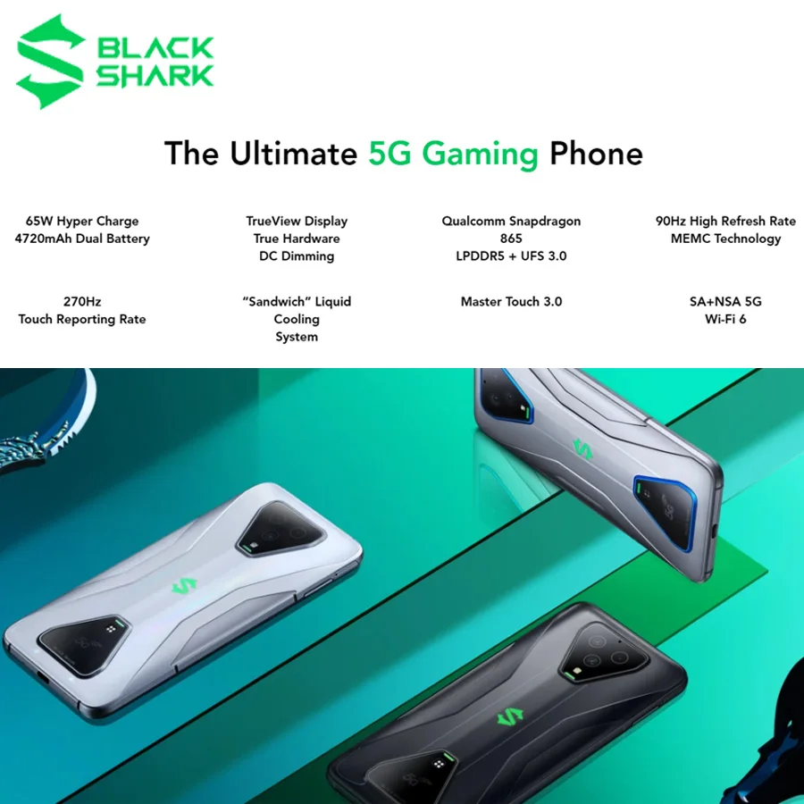 5G Gaming Phone Global Version Xiaomi Black Shark 3 6.67 5G Gaming Phone Global Version Xiaomi Black Shark 3 6.67