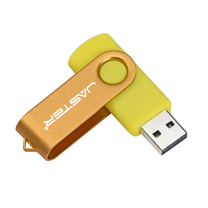 JASTER USB 2,0 бизнес пластиковый USB флеш-накопитель деликатный портативный накопитель 4 ГБ 8 ГБ 16 ГБ 32 ГБ 64 ГБ вращающийся флеш-накопитель u диск - Цвет: Yellow