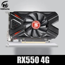 Veineda placa de vídeo radeon rx 550 4gb gddr5 128 bit placa de vídeo do computador de mesa placas de vídeo pci express3.0 para amd cartão