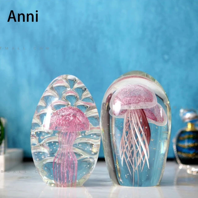 創造的なクリスタルガラスのクラゲの置物,マリンライフ,ヨーロッパ,モダンな装飾品,コーヒーテーブル,工芸品,家の装飾 AliExpress  Mobile