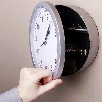 

1 Pc Thickened Storage Wall Clock Safe Wall Clock Storage Clock Jewelry Box Clock Wall-Mounted Storage Box Home Decor