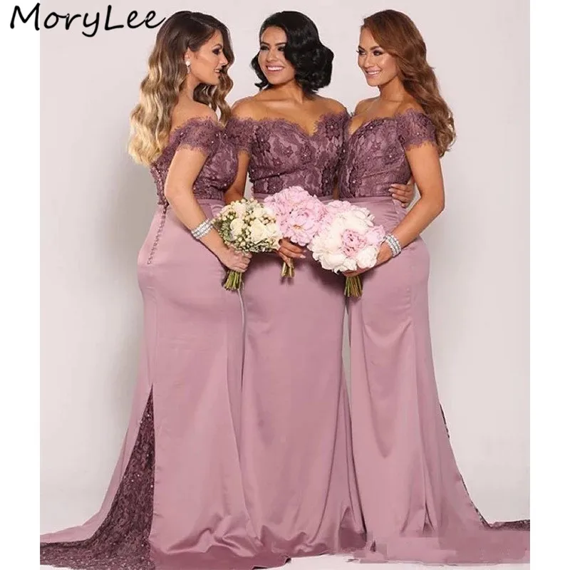 Bridesmaid Dresses Mermaid Off The Shoulder Satin Pleated Lace Crystal Bridesmaid Dresses Zipper Wedding Party Bridemaid Gowns Bridesmaid Dresses Mermaid Off The Shoulder Satin Pleated Lace Crystal Bridesmaid Dresses Zipper Wedding Party Bridemaid Gowns