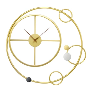 

Large Minimalist Wall Clock Luxury Art Personality Creative Metal Modern Design Home Wall Clock Living Room Decoration DA60WC