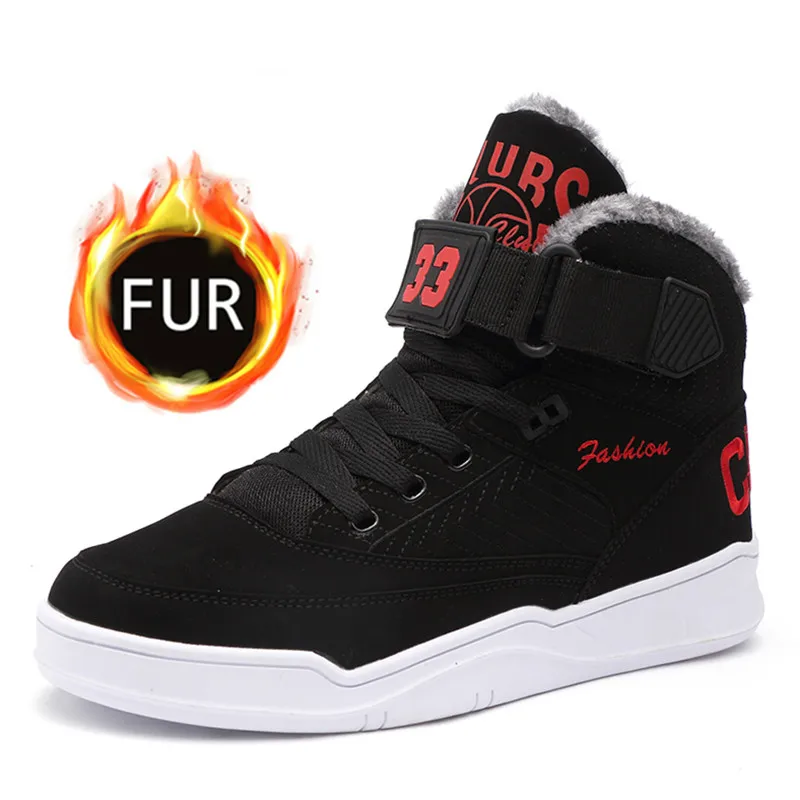 

Mens Snow Boots Winter Warm Men Shoes Fashion Comfortable High Top Outdoor Sneakers Men Boots With Fur Flat Winter Shoes