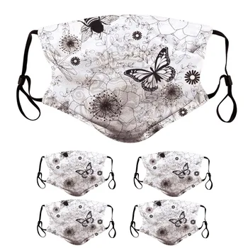 

Mascarillas Unisex With Cotton Floral Prints Masque Adulte Réutilisable Elastic Loop Face Mask fashion Washable Adjustable