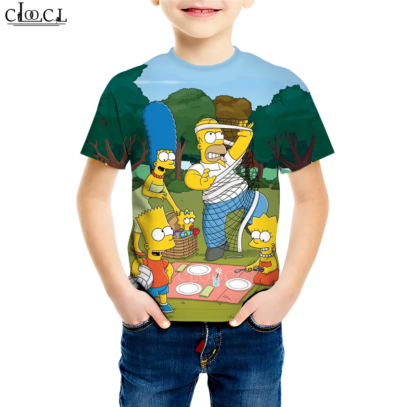 

Family Fitted T Shirt The Simpsons 3D Print Anime T-shirt Cute Boy Girl Cartoon Tracksuit Casual Streetwear Pullovers M149
