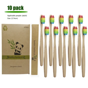 

1pcs/10pcs/12pcs Natural Bamboo Handle Toothbrush Whitening Oral Care Eco-friendly Tooth Teeth Brushes Travel Outdoor Tools New