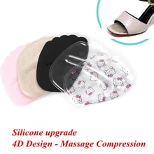 Силиконовые стельки для передней части стопы, замша, противоскользящие, Защита ног, облегчающие боль вставки и подушки, женская обувь на высоком каблуке, мягкая стелька