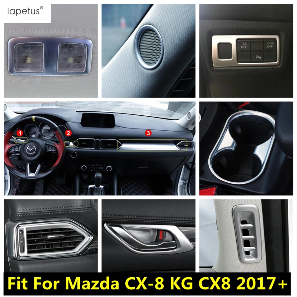 

Head Light Window Lift Air AC Vent Water Cup Handle Bowl Cover Trim Interior For Mazda CX-8 KG CX8 2017 - 2021 Matte Accessories