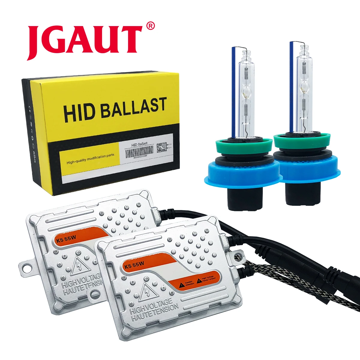 JGAUT HID Xenon комплект AC 55 Вт Автомобильная фара Быстрый старт H1 H4 H7 H3 9012 H11 9005 9006 балластная лампа 3000k 4300K 5500K 6000K 8000 k