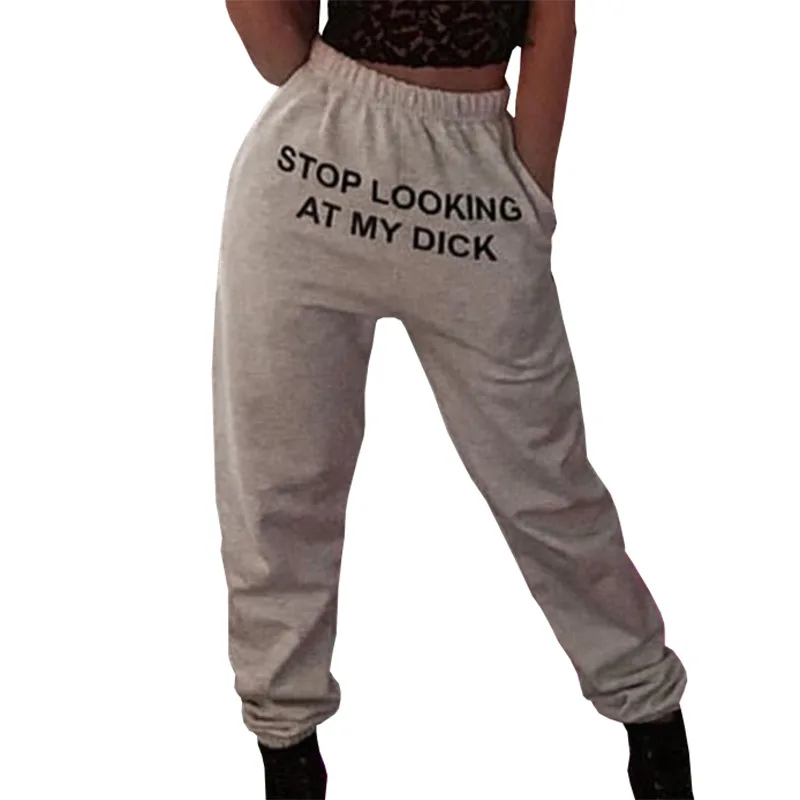 

Sweatpants Women Letter Sweatpants Women Joggers Hip Hop Black High Waist Pants 2020 Women