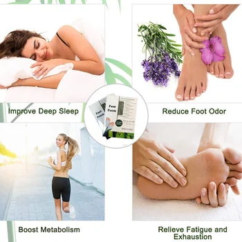 

10Pcs/20Pcs Detox Foot Patch Pads Body Toxins Feet Slimming Cleansing Herbal Adhesive LDO99