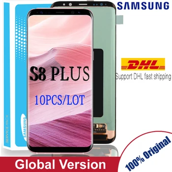 

DHL 10PCS/LOTE Original Super Amoled for SAMSUNG Galaxy S8+ S8 Plus G955 G955F LCD with frame Display s8plus Touch Screen