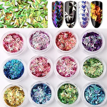 

3D Symphony Triangular Sequin Stereo Triangular Sequin 12 Color Sequin Set