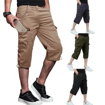 

Mens Summer Shorts Casual Pocket Drawstring Gym Sport Running Workout Cargo Pants Jogger Trousers Basic Shorts