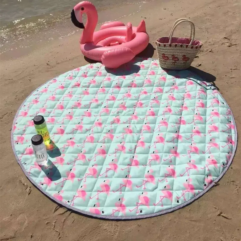 

Cartoon playmat Antiskip carpet kids room waterproof mat 150*150 round Storage beach mat outdoor Crawling pad fox BABY game mat