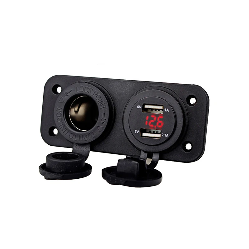 

Discount Dual USB Car Cigarette Lighter Socket Splitter 12V Car Charger Power Adapter Outlet Multifunctional Interior Accessorie