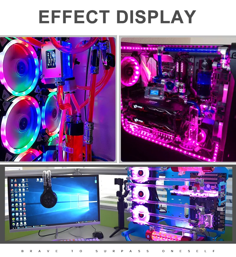 Discount Syscooling PC Water Cooling Kit For AMD CPU PETG Tube Liquid