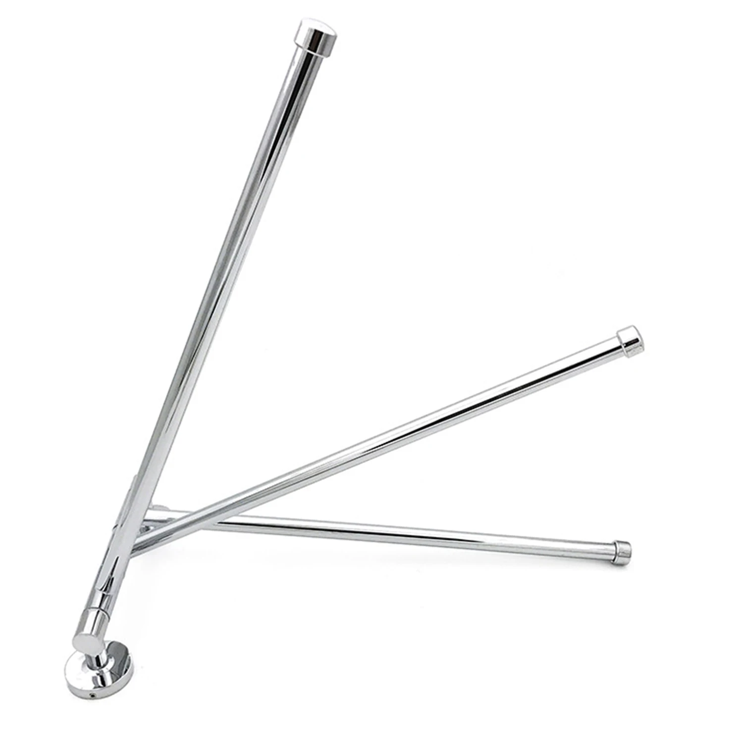 3-Arm Stainless Steel Swing Hanger Towel Rack Bathroom Swivel Towel Bar with Hook Space Saving Wall Mount Rotating Towel Rail